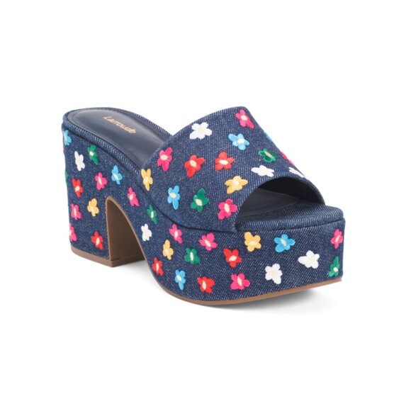 LARROUDE Blue Made In Brazil Miso Platform Sandals